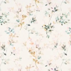 SCHÖNER LEBEN. Kissenhülle Baumwollstoff Aziza1 Aquarell Blätterzweige Blüten weiß pastell verschiedene Größen