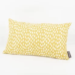 SCHÖNER LEBEN. Kissenhülle Bayside Honeydew ocker gelb weiß 30x50cm