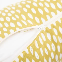 SCHÖNER LEBEN. Kissenhülle Bayside Honeydew ocker gelb weiß 30x50cm