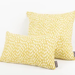 Schöner Leben Kissenhülle Bayside Honeydew ocker gelb weiß 50x50cm