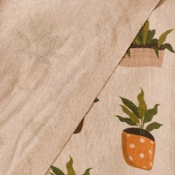 SCHÖNER LEBEN. Kissenhülle Blätter Pflanzen Vase Pflanztopf natur gelb grün braun verschiedene Größen