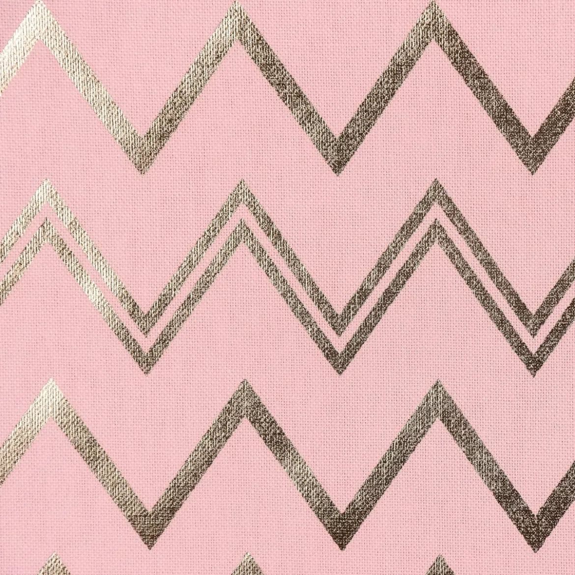 SCHÖNER LEBEN. Kissenhülle Chevron Zacken rosa goldfarbig metallic 50x50cm