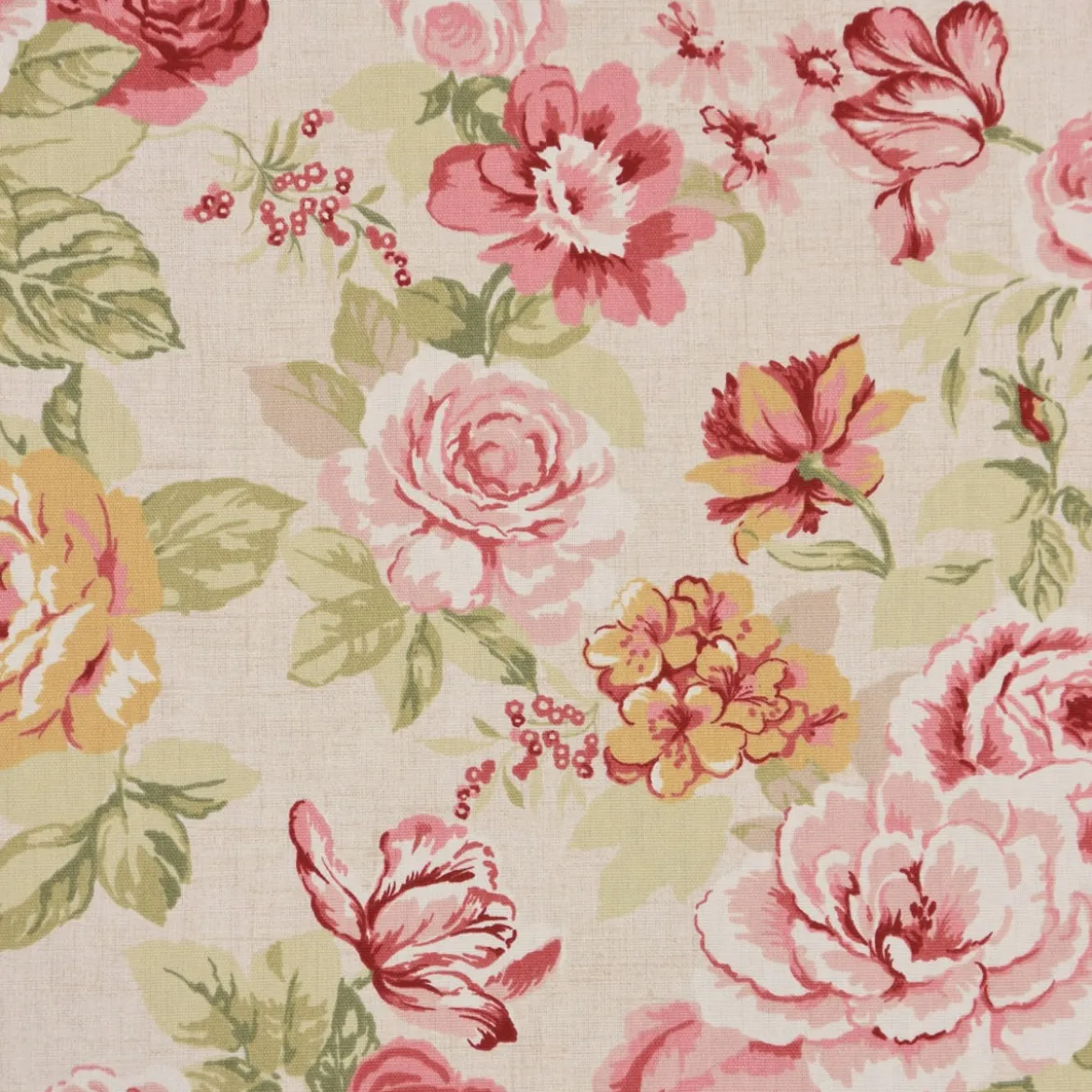 SCHÖNER LEBEN. Kissenhülle Clarke & Clarke STUDIO G Blumen Rosen beige grün rot verschiedene Größen