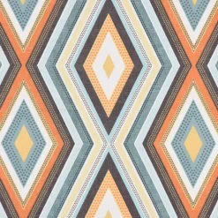SCHÖNER LEBEN. Kissenhülle Clarke & Clarke STUDIO G geometrisch Ethno Raute creme bunt verschiedene Größen