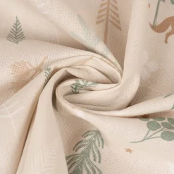 SCHÖNER LEBEN. Kissenhülle Cold Forest Animals Bäume Waldtiere beige grün weiß verschiedene Größen