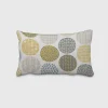 SCHÖNER LEBEN. Kissenhülle creme Kreise in grau braun 30x50cm