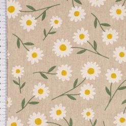 SCHÖNER LEBEN. Kissenhülle Daisy Sweet Field Gänseblümchen Leinenlook hellblau oder natur weiß versch. Größen