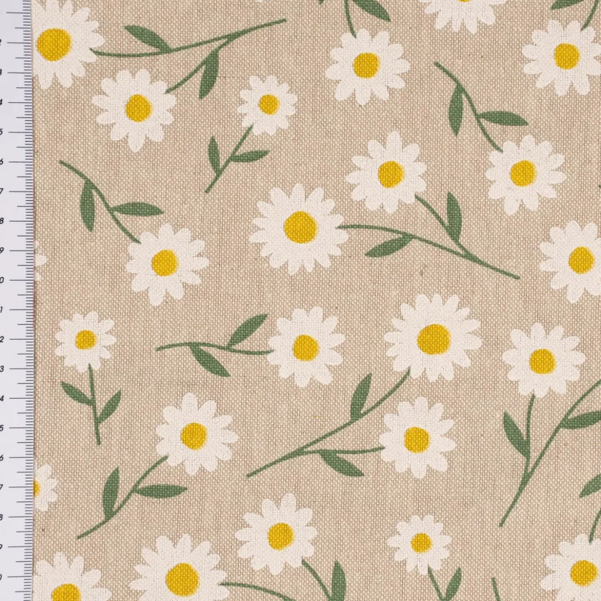 SCHÖNER LEBEN. Kissenhülle Daisy Sweet Field Gänseblümchen Leinenlook hellblau oder natur weiß versch. Größen