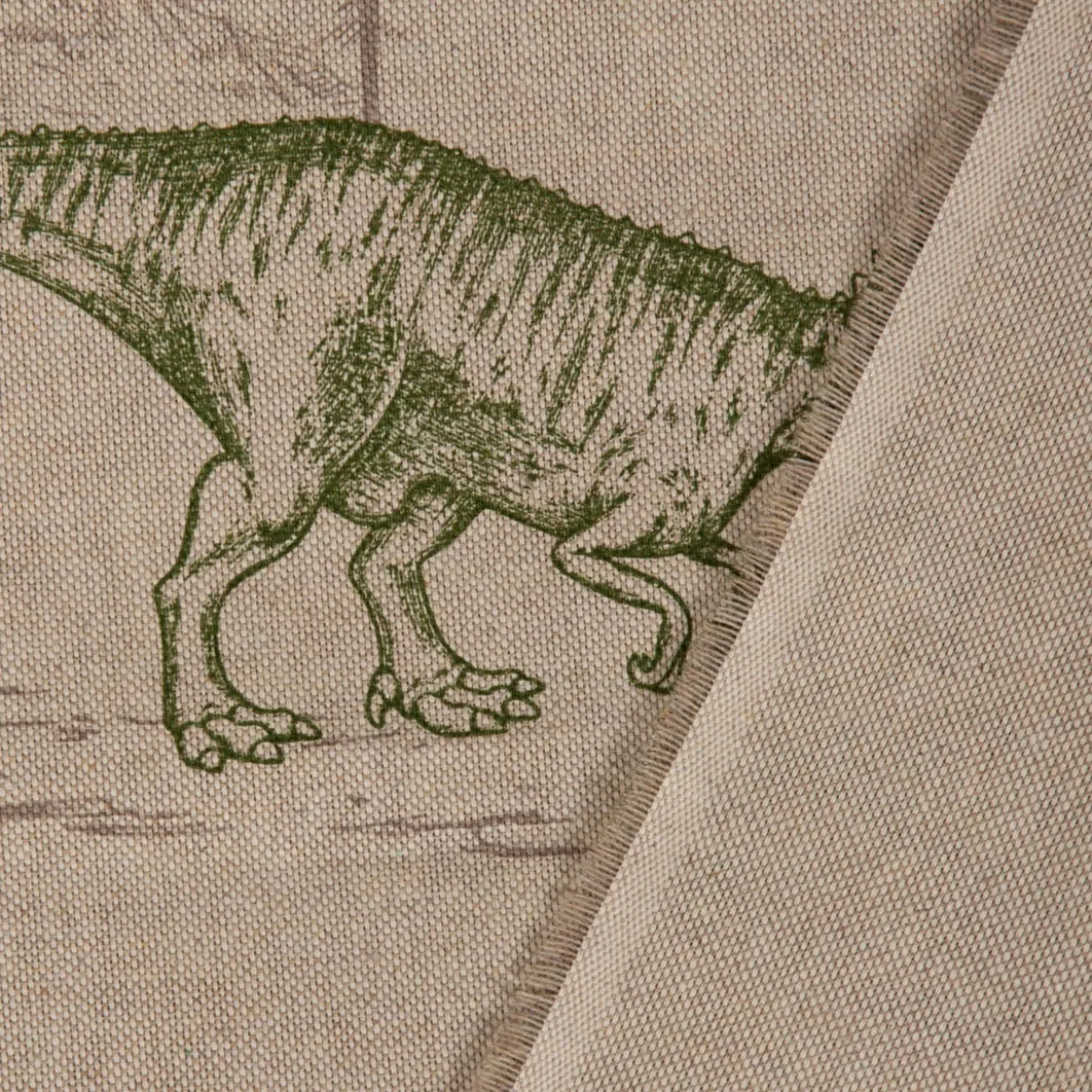 SCHÖNER LEBEN. Kissenhülle Dinosaurier natur grün verschiedene Größen