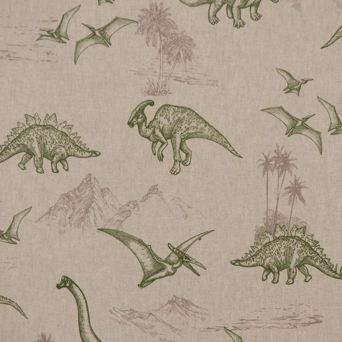 SCHÖNER LEBEN. Kissenhülle Dinosaurier natur grün verschiedene Größen