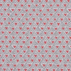 SCHÖNER LEBEN. Kissenhülle Dreiecke Retro weiß grau rot verschiedene Größen