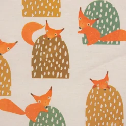 SCHÖNER LEBEN. Kissenhülle Eichhörnchen Hügel mint braun ocker orange verschiedene Größen