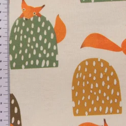 SCHÖNER LEBEN. Kissenhülle Eichhörnchen Hügel mint braun ocker orange verschiedene Größen