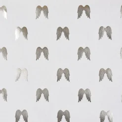 SCHÖNER LEBEN. Kissenhülle Engelsflügel weiß silber metallic verschiedene Größen