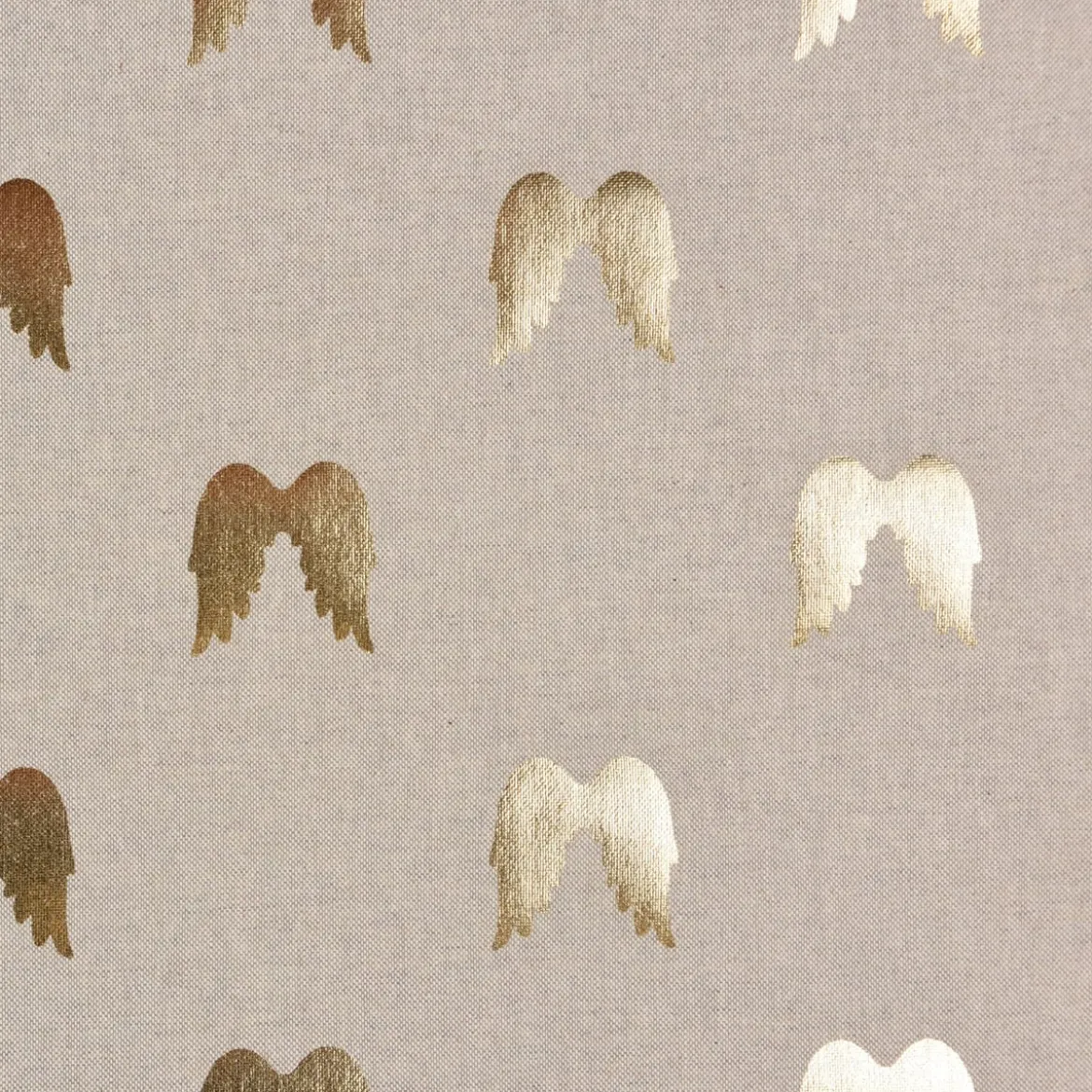 SCHÖNER LEBEN. Kissenhülle Engelsflügel natur gold metallic verschiedene Größen