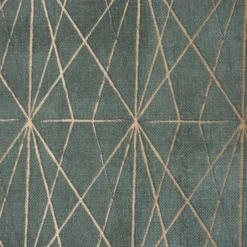 SCHÖNER LEBEN. Kissenhülle geometrisch Gitter tannengrün gold versch. Größen