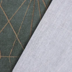 SCHÖNER LEBEN. Kissenhülle geometrisch Gitter tannengrün gold versch. Größen