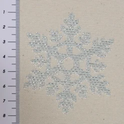 SCHÖNER LEBEN. Kissenhülle Ice Star Schneeflocken Eiskristalle beige hellblau silberfarbig verschiedene Größen