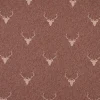 SCHÖNER LEBEN. Kissenhülle Jacquard Hirschkopf mit Geweih rotbraun beige verschiedene Größen