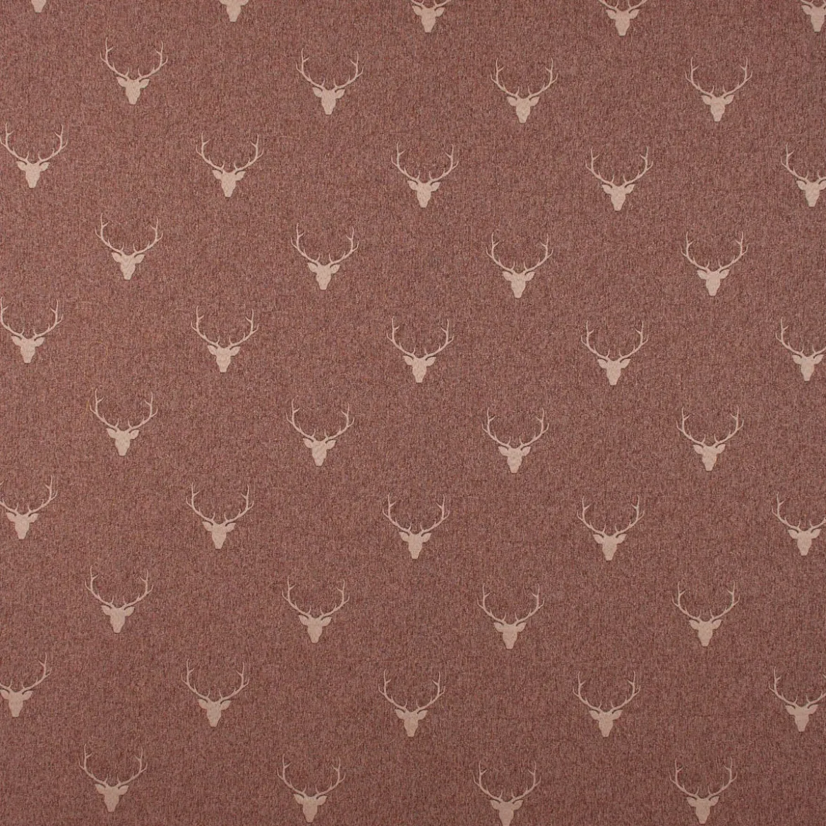 SCHÖNER LEBEN. Kissenhülle Jacquard Hirschkopf mit Geweih rotbraun beige verschiedene Größen