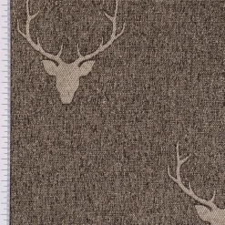 SCHÖNER LEBEN. Kissenhülle Jacquard Hirschkopf mit Geweih braun beige verschiedene Größen