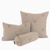 SCHÖNER LEBEN. Kissenhülle Jacquard Hirschkopf mit Geweih beige hellbraun verschiedene Größen