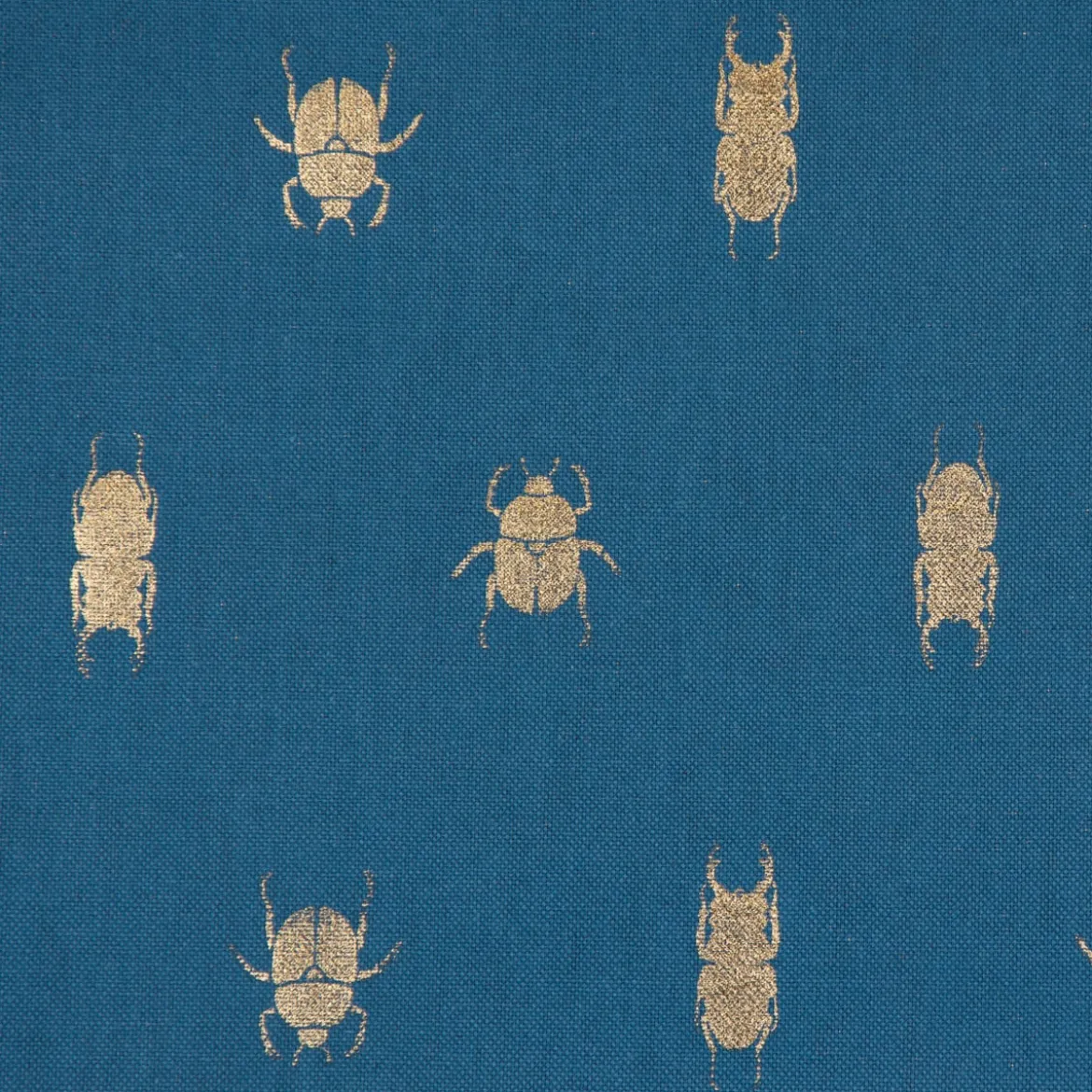 SCHÖNER LEBEN. Kissenhülle Käfer blau gold metallic verschiedene Größen