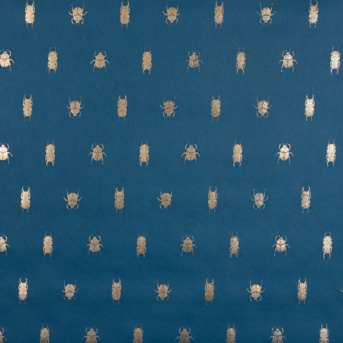 SCHÖNER LEBEN. Kissenhülle Käfer blau gold metallic verschiedene Größen