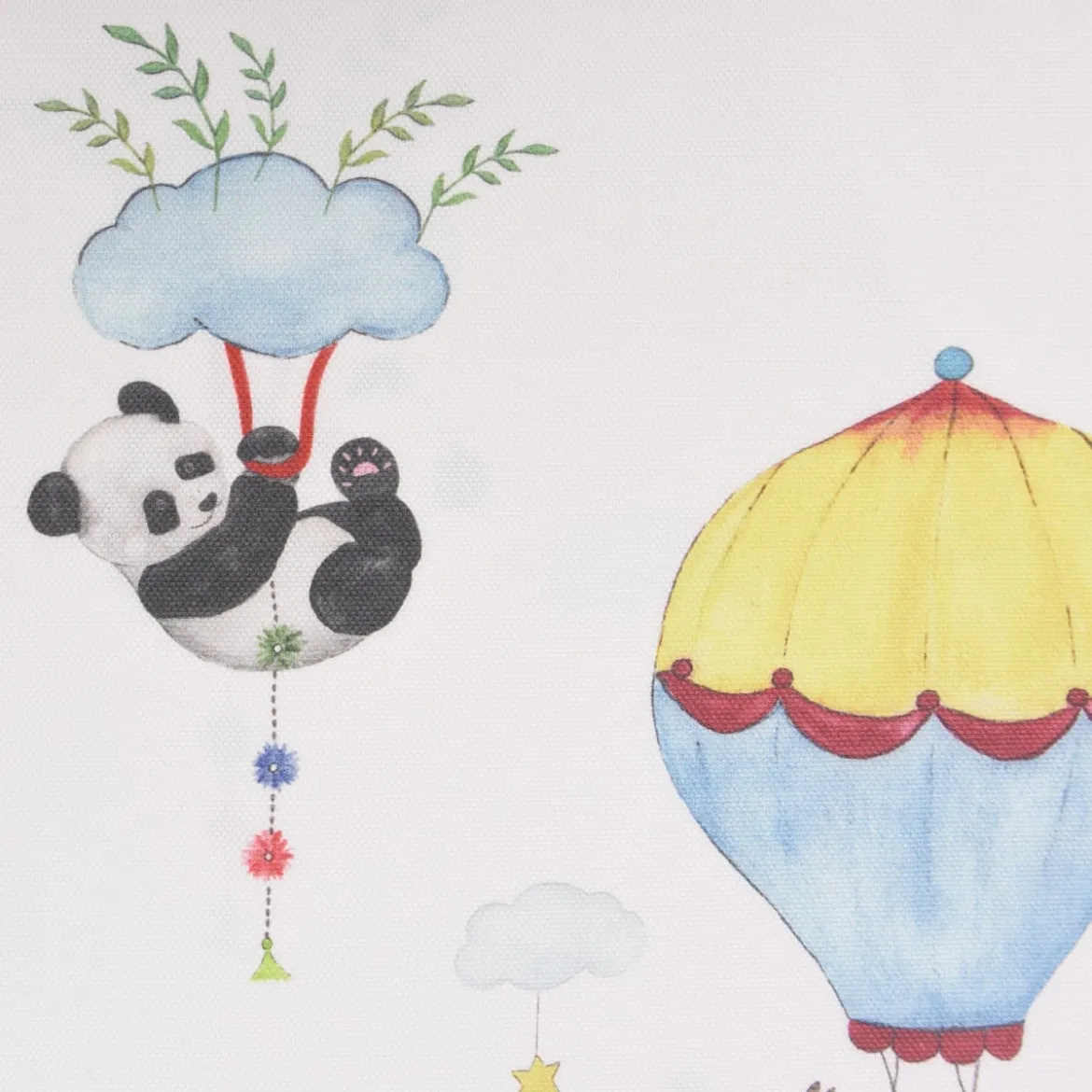 SCHÖNER LEBEN. Kissenhülle Lamarama mit Lamas, Pandas und Heißluftballons verschiedene Größen