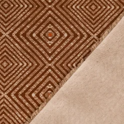 SCHÖNER LEBEN. Kissenhülle Leinenlook Ethnic Diamond Raute Ethno natur braun verschiedene Größen
