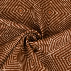 SCHÖNER LEBEN. Kissenhülle Leinenlook Ethnic Diamond Raute Ethno natur braun verschiedene Größen