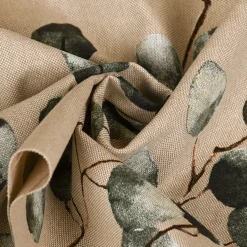 SCHÖNER LEBEN. Kissenhülle Leinenlook Eukalyptus Leaves Eukalyptusblätter natur grün verschiedene Größen