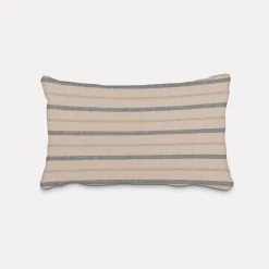 SCHÖNER LEBEN. Kissenhülle Leinenlook Riviera Stripe Small Streifen natur blau verschiedene Größen