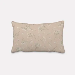 SCHÖNER LEBEN. Kissenhülle Leinenlook Florist Elegant Schleierkraut natur weiß verschiedene Größen