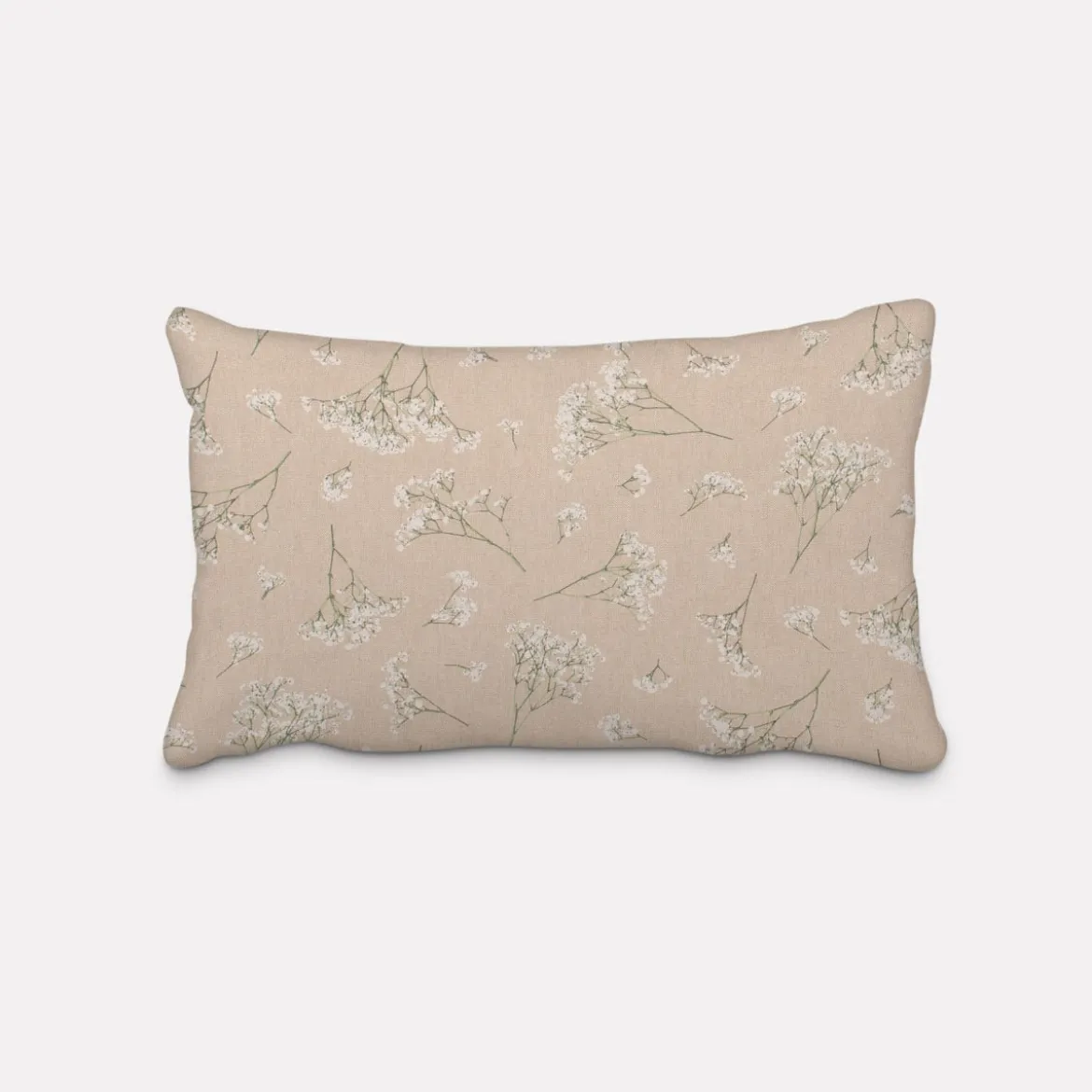 SCHÖNER LEBEN. Kissenhülle Leinenlook Florist Elegant Schleierkraut natur weiß verschiedene Größen