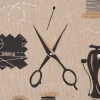 SCHÖNER LEBEN. Kissenhülle Leinenlook Sewing Atelier Nähzubehör natur schwarz verschiedene Größen