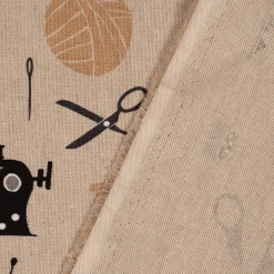 SCHÖNER LEBEN. Kissenhülle Leinenlook Sewing Atelier Nähzubehör natur schwarz verschiedene Größen