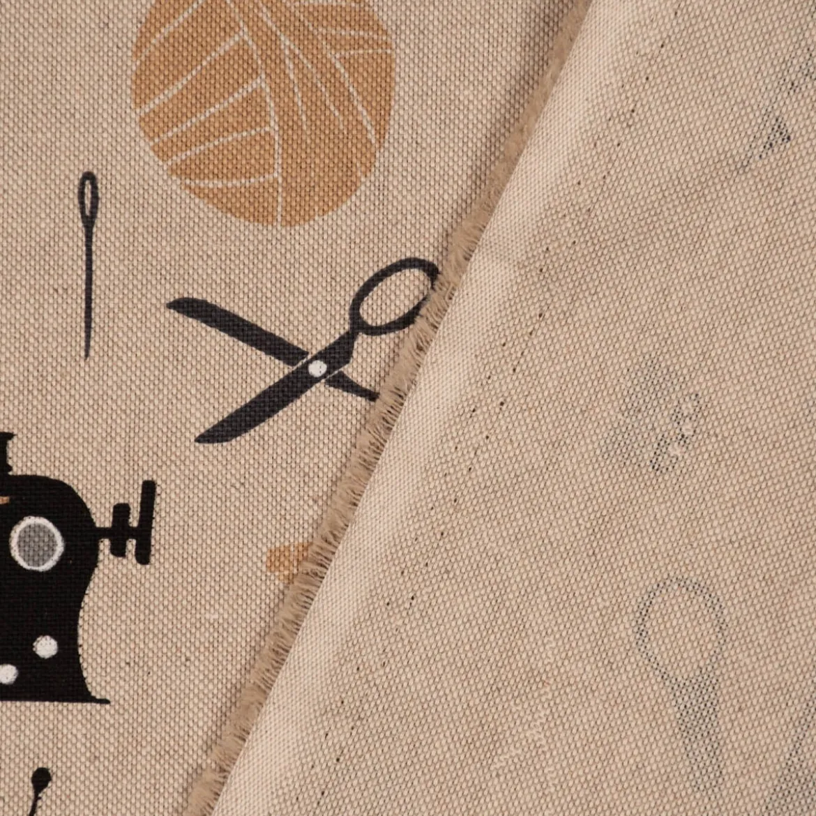 SCHÖNER LEBEN. Kissenhülle Leinenlook Sewing Atelier Nähzubehör natur schwarz verschiedene Größen