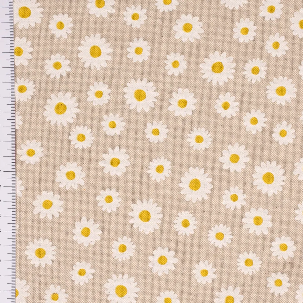 SCHÖNER LEBEN. Kissenhülle Leinenlook Daisy Sweet Garden Gänseblümchen Blüten natur weiß verschiedene Größen