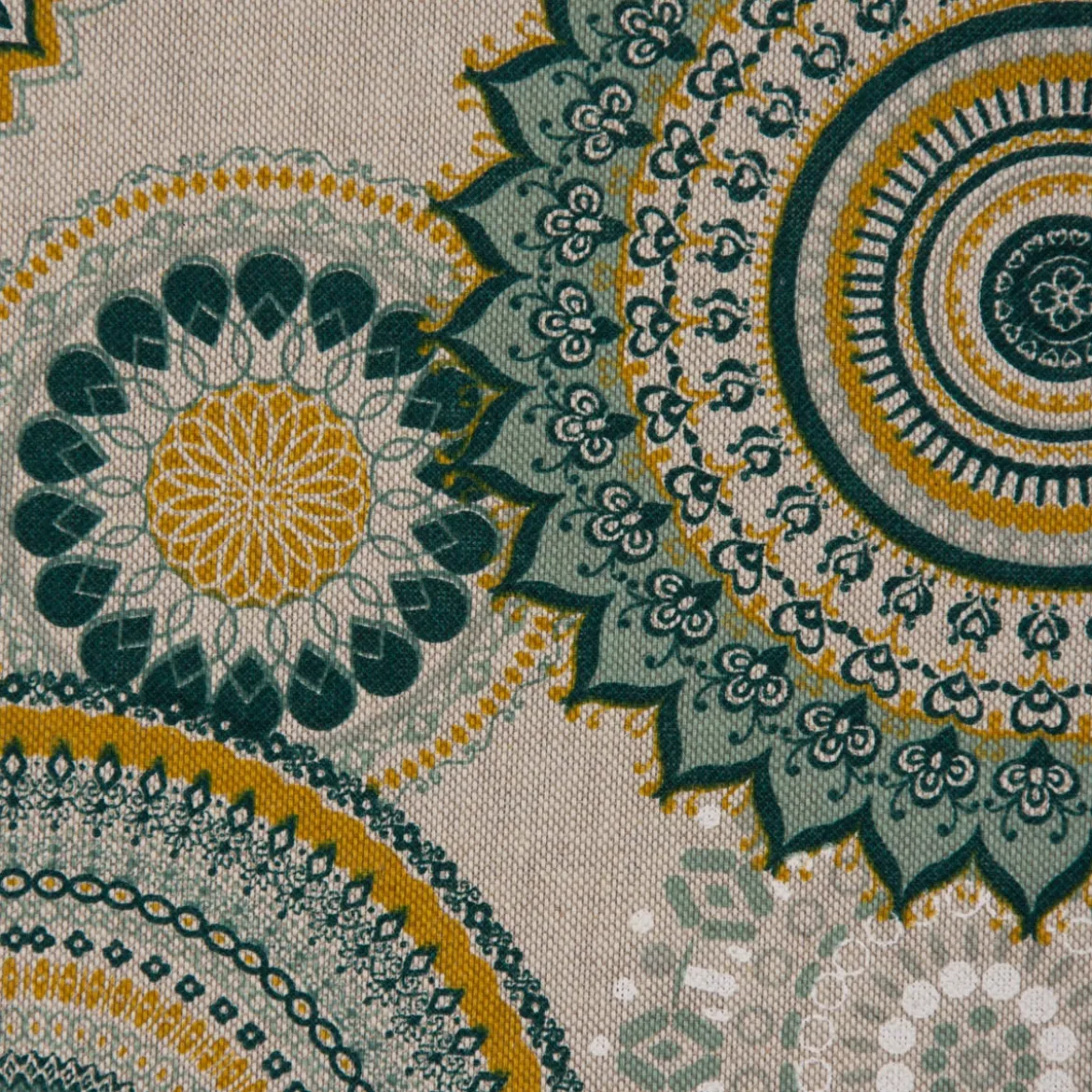 SCHÖNER LEBEN. Kissenhülle Mandalas natur grün verschiedene Größen