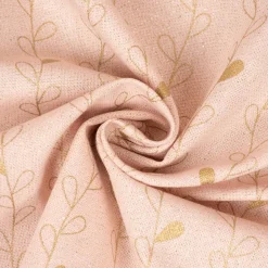 SCHÖNER LEBEN. Kissenhülle Metallic Blätterranken rosa goldfarbig verschiedene Größen