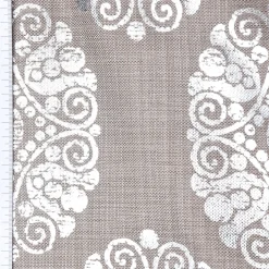 Schöner Leben Kissenhülle Ornament silber taupe 50x50cm