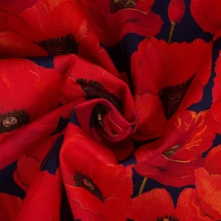 SCHÖNER LEBEN. Kissenhülle Outdoor Mohnblumen rot dunkelblau verschiedene Größen