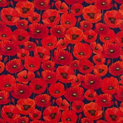 SCHÖNER LEBEN. Kissenhülle Outdoor Mohnblumen rot dunkelblau verschiedene Größen