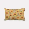 SCHÖNER LEBEN. Kissenhülle Outdoor Sunflower Sonnenblumen Holzlatten beige gelb verschiedene Größen