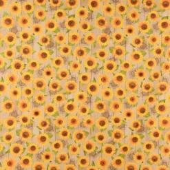 SCHÖNER LEBEN. Kissenhülle Outdoor Sunflower Sonnenblumen Holzlatten beige gelb verschiedene Größen