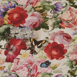 SCHÖNER LEBEN. Kissenhülle Outdoor Flowers Painting Blumen Schmetterlinge bunt verschiedene Größen
