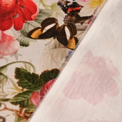 SCHÖNER LEBEN. Kissenhülle Outdoor Flowers Painting Blumen Schmetterlinge bunt verschiedene Größen
