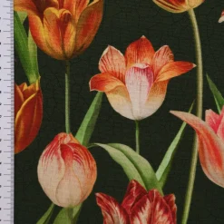 SCHÖNER LEBEN. Kissenhülle Outdoor Tulip Painting Tulpen grün rot verschiedene Größen