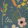 SCHÖNER LEBEN. Kissenhülle Outdoor Happy Garden Blumen Vögel blau bunt verschiedene Größen